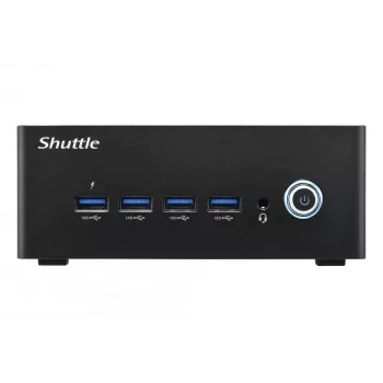 Shuttle Nano PC NT10H9, Intel Core Ultra 9 185H, Intel Arc grafika, 2xHDMI, 2xUSB 4.0 (DP), 2x2.5Gbit LAN, įsk. VESA 24/7 nuolatiniam darbui