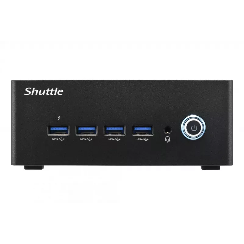 Shuttle Nano PC NT10H9, Intel Core Ultra 9 185H, Intel Arc grafika, 2xHDMI, 2xUSB 4.0 (DP), 2x2.5Gbit LAN, įsk. VESA 24/7 nuolatiniam darbui