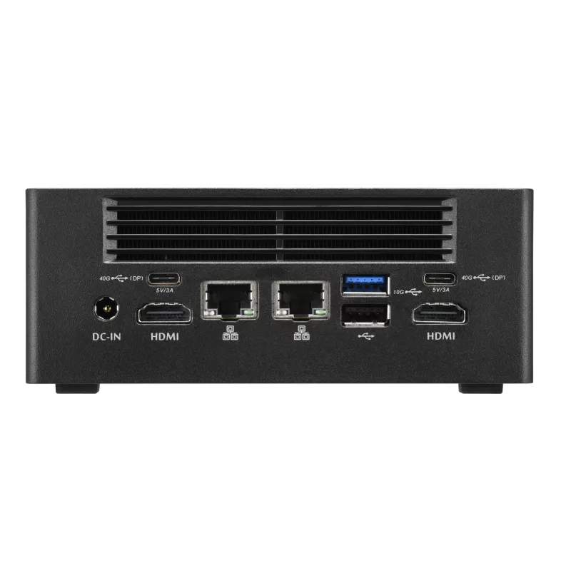 Shuttle Nano PC NT10H9, Intel Core Ultra 9 185H, Intel Arc grafika, 2xHDMI, 2xUSB 4.0 (DP), 2x2.5Gbit LAN, įsk. VESA 24/7 nuolatiniam darbui