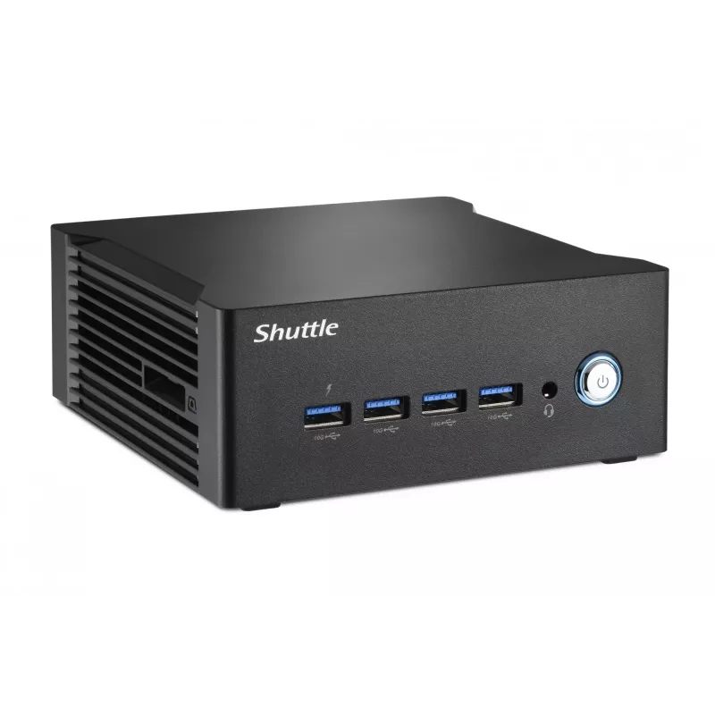 Shuttle Nano PC NT10H9, Intel Core Ultra 9 185H, Intel Arc grafika, 2xHDMI, 2xUSB 4.0 (DP), 2x2.5Gbit LAN, įsk. VESA 24/7 nuolatiniam darbui