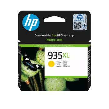 “HP 935XL” didelio pajėgumo geltona Originali rašalo kasetė, geltona, 1 vnt., 825 puslapiai