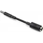 HP 7,4 mm į 4,5 DC adapteris, juodas, kištukas, lizdas, 90°, HP CO06XL, verslui