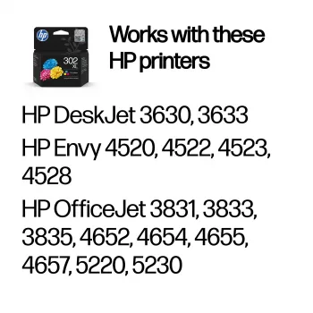 HP 302XL didelio našumo trijų spalvų Originalius rašalo kasetė, žalsvai mėlyna, purpurinė, geltona, 1 vnt., 300 puslapių