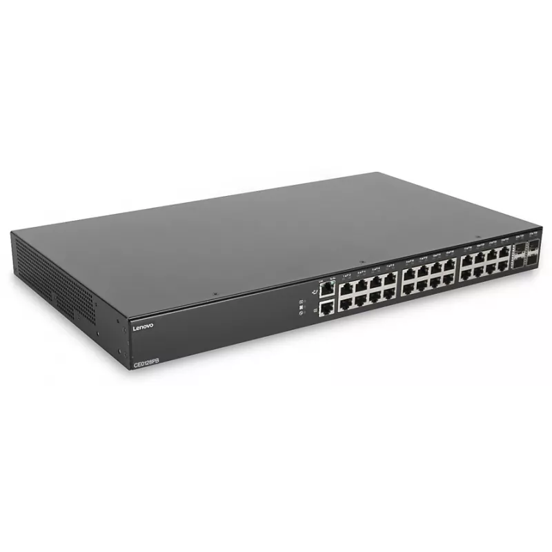 Lenovo CE0128PB valdomas L2/L3 Gigabit Ethernet (10/100/1000) maitinimas per Ethernet (PoE) 1U juodas