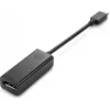 HP USB-C į DP adapteris, 0,094 m, USB Type-C, DisplayPort, vyriškas, moteriškas, tiesus