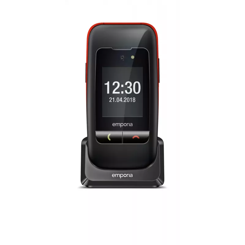 Emporia emporiaONE 6,1 cm (2,4 col) 80 g Juoda, Raudona Telefonas senjorams