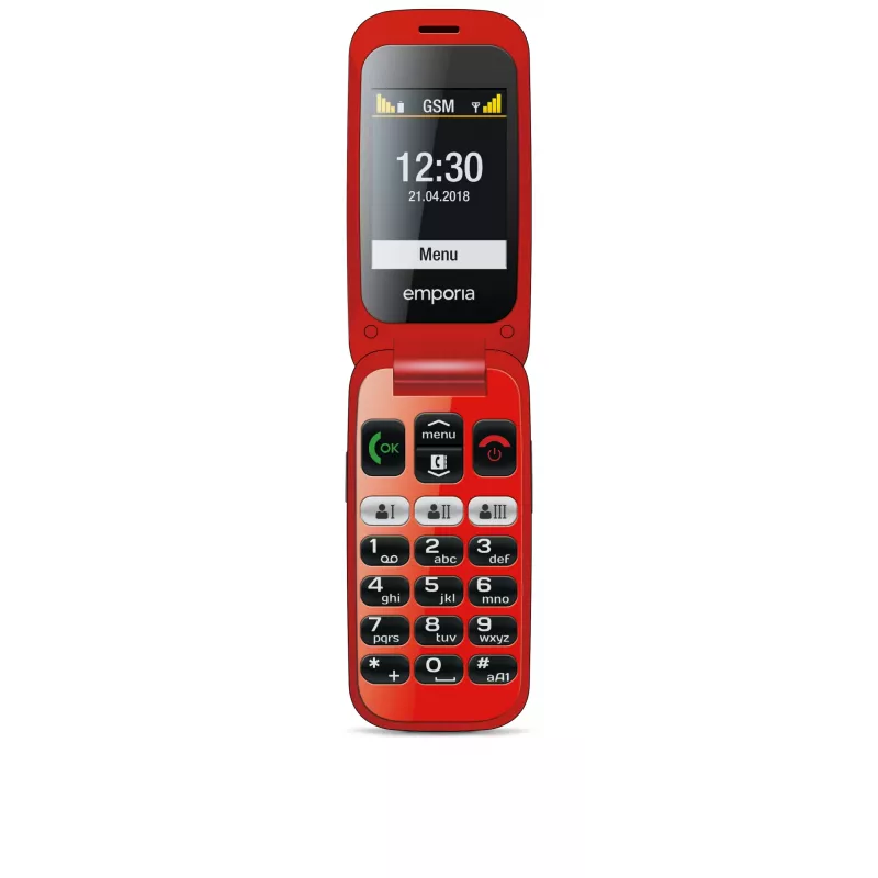 Emporia emporiaONE 6,1 cm (2,4 col) 80 g Juoda, Raudona Telefonas senjorams