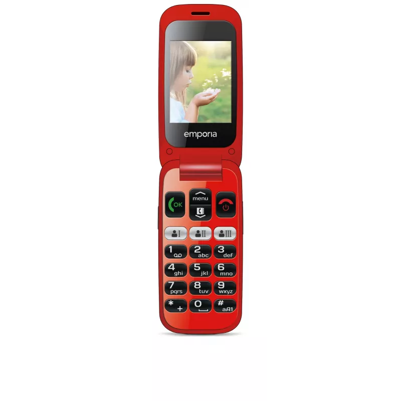 Emporia emporiaONE 6,1 cm (2,4 col) 80 g Juoda, Raudona Telefonas senjorams
