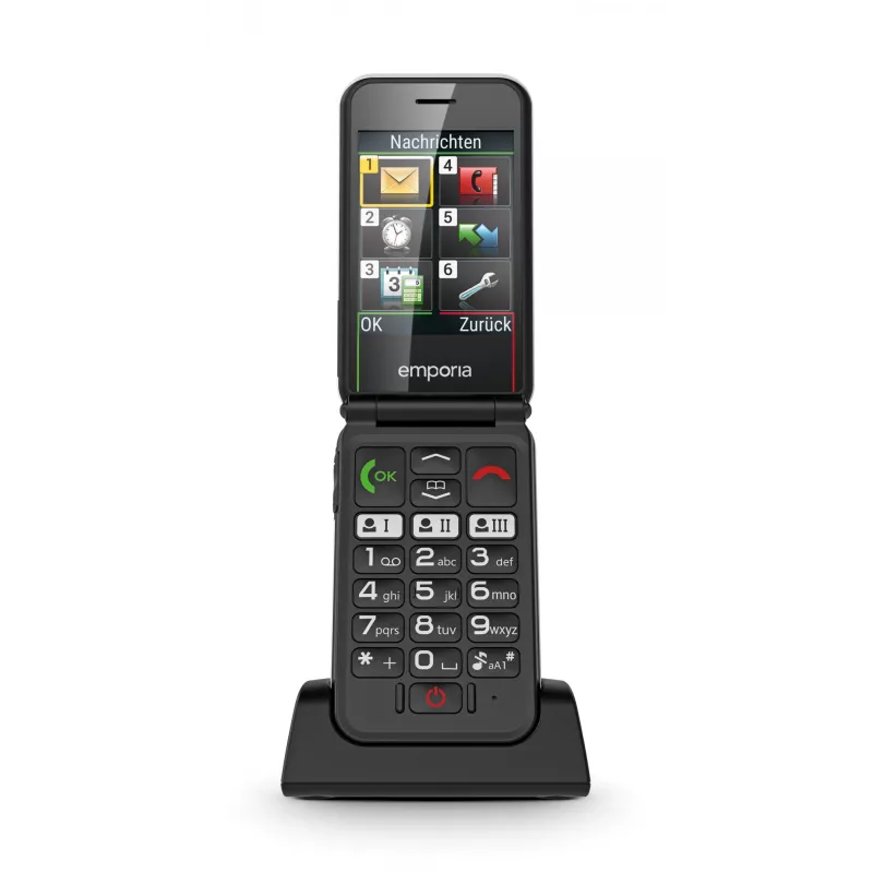 Emporia SIMPLICITYglam 7,11 cm (2,8 colio) 106 g baltas telefonas senjorams
