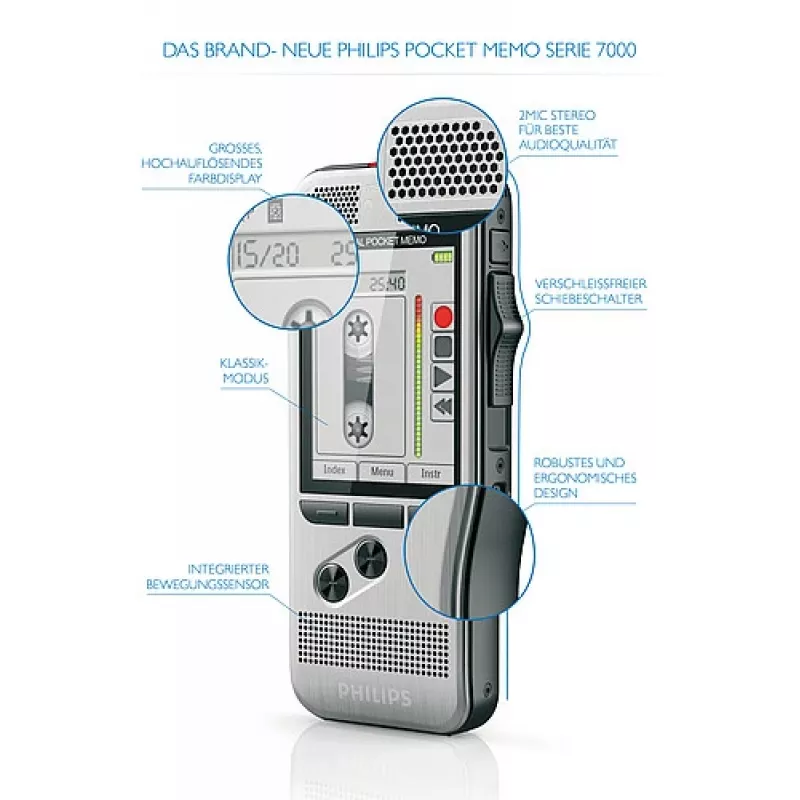 Philips DPM 7200 „Flash“ kortelė Nerūdijantis plienas