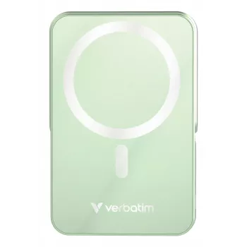 Verbatim Charge 'n' Go magnetinė belaidė išorinė baterija su stoveliu - 10000 mAh, žalia
