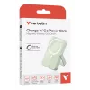 Verbatim Charge 'n' Go magnetinė belaidė išorinė baterija su stoveliu - 10000 mAh, žalia