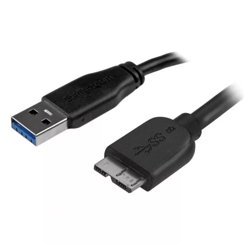 StarTech.com plonas Micro USB 3.0 laidas – V/V – 2 m (6 pėd.), 2 m, USB A, Micro-USB B, USB 3.2 Gen 1 (3.1 Gen 1), Kištukas/Kištukas, Juoda