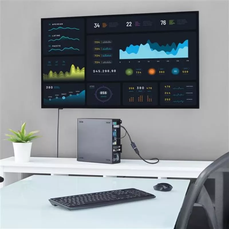 StarTech.com HDMI į DisplayPort adapteris - 4K 30Hz, 3840 x 2160 pikselių, 1080p, 720p, 120 Hz, juodas, MegaChips - STDP2600, aktyvus vaizdo keitiklis