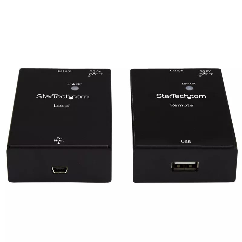StarTech.com USB 2.0 ilgintuvas per Cat5e/Cat6 kabelį (RJ45) – iki 50 m (165 pėd.) – didelės spartos USB prievado ilgintuvo adapterio rinkinys – maitinamas – USB per Ethernet kabelio ilgintuvas – 480 Mbps – metalinis