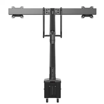 StarTech.com Ant stalo montuojama dviguba monitorių svirtis - ergonomiškas dvigubas monitorių VESA laikiklis 32 colių (17,6 lb) ekranams - skersinio rankena sinchronizuotam pilnam judesiui - aukščio reguliavimas - C spaustukas / grommet