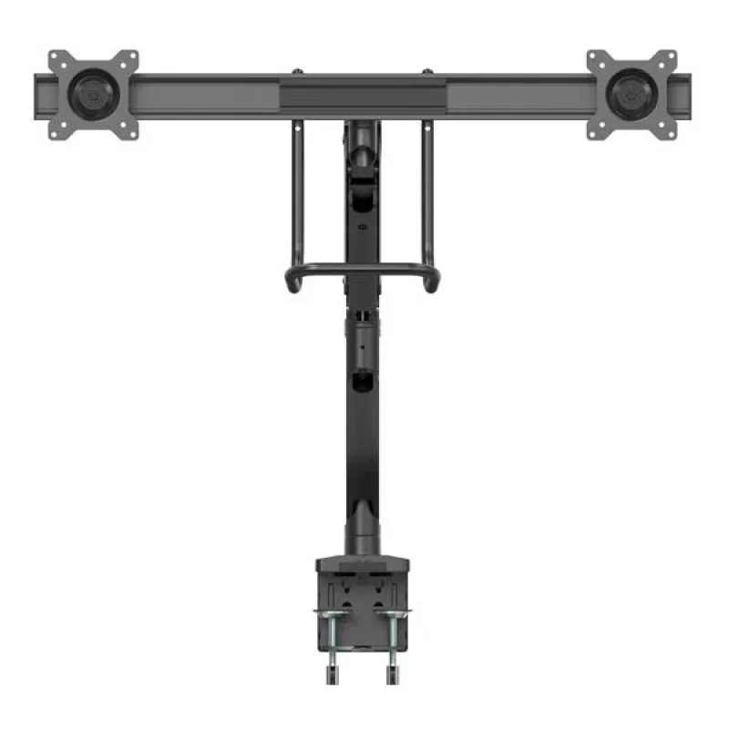 StarTech.com Ant stalo montuojama dviguba monitorių svirtis - ergonomiškas dvigubas monitorių VESA laikiklis 32 colių (17,6 lb) ekranams - skersinio rankena sinchronizuotam pilnam judesiui - aukščio reguliavimas - C spaustukas / grommet