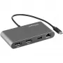 StarTech.com dviejų monitorių Thunderbolt Mini dokas, 4K 60Hz DisplayPort, nereikalaujanti tvarkyklių universalioji stotelė, skirta Windows ir Mac, Gigabit Ethernet, 1x USB-A (USB 5Gbps), 28 cm laidas