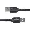 StarTech.com 3 m (9,8 pėd.) USB-A į USB-C įkrovimo laidas, įkrovimas ir sinchronizavimas, 3A, USB 2.0, TPE apvalkalas – juodas USB įkrovimo laidas