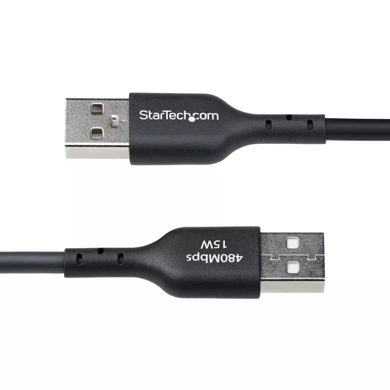 StarTech.com 3 m (9,8 pėd.) USB-A į USB-C įkrovimo laidas, įkrovimas ir sinchronizavimas, 3A, USB 2.0, TPE apvalkalas – juodas USB įkrovimo laidas