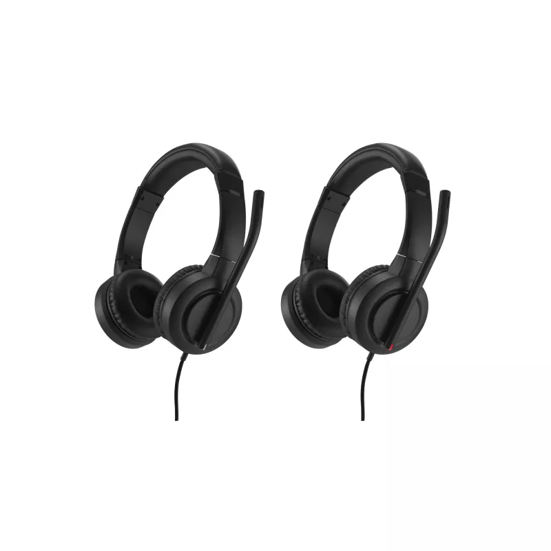 Kensington H1000 USB-C ant ausies uždedamos ausinės su mikrofonu, laidinės, skambučiams / muzikai, 20–20000 Hz, 190 g, ausinės su mikrofonu, juodos
