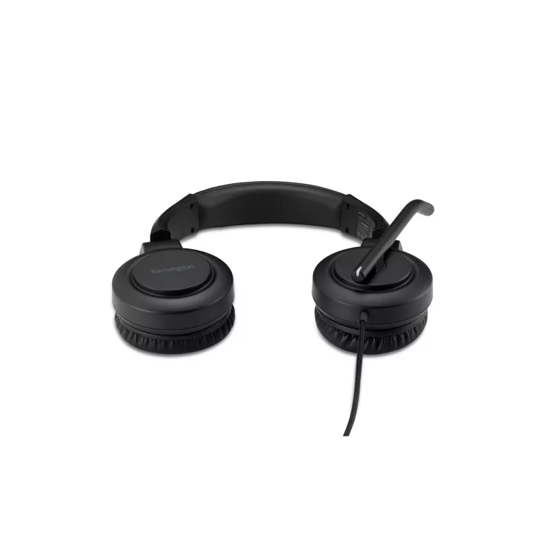 Kensington H1000 USB-C ant ausies uždedamos ausinės su mikrofonu, laidinės, skambučiams / muzikai, 20–20000 Hz, 190 g, ausinės su mikrofonu, juodos