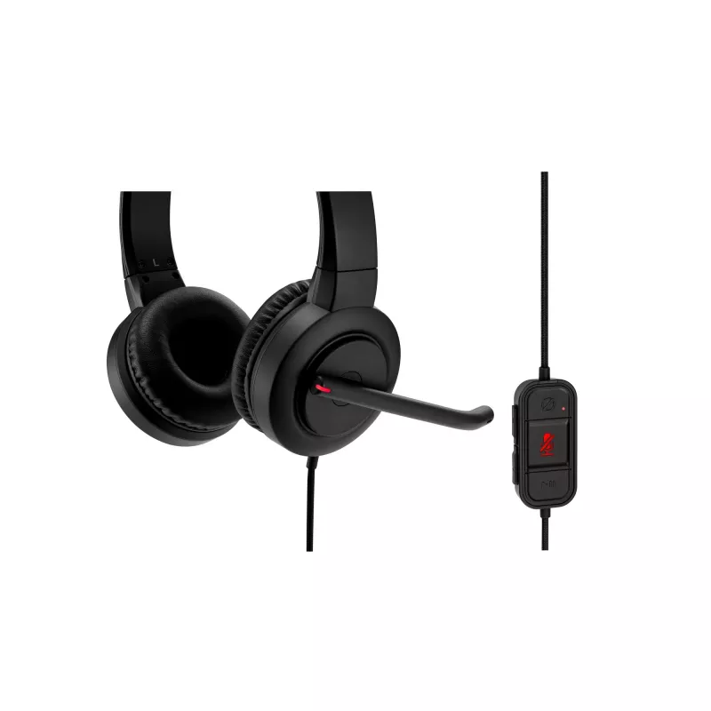Kensington H1000 USB-C ant ausies uždedamos ausinės su mikrofonu, laidinės, skambučiams / muzikai, 20–20000 Hz, 190 g, ausinės su mikrofonu, juodos