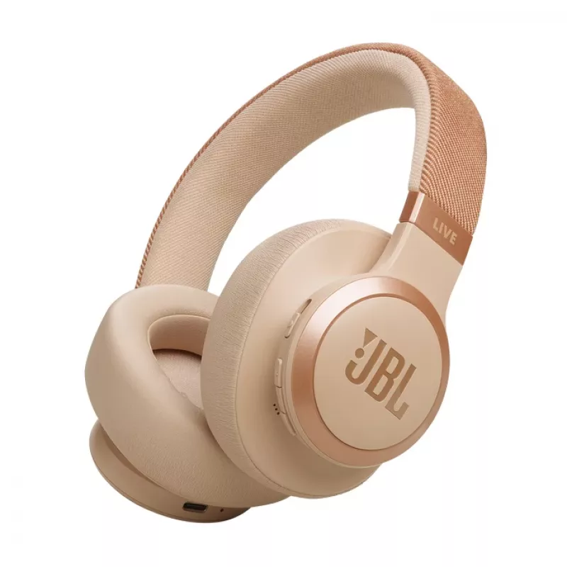 JBL Live 770NC ausinės Belaidis Galvos juosta Skambučiai/Muzika Bluetooth Smėlio