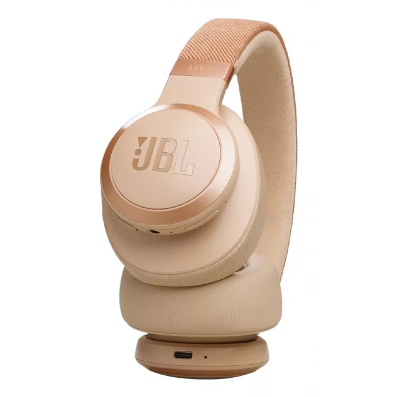 JBL Live 770NC ausinės Belaidis Galvos juosta Skambučiai/Muzika Bluetooth Smėlio