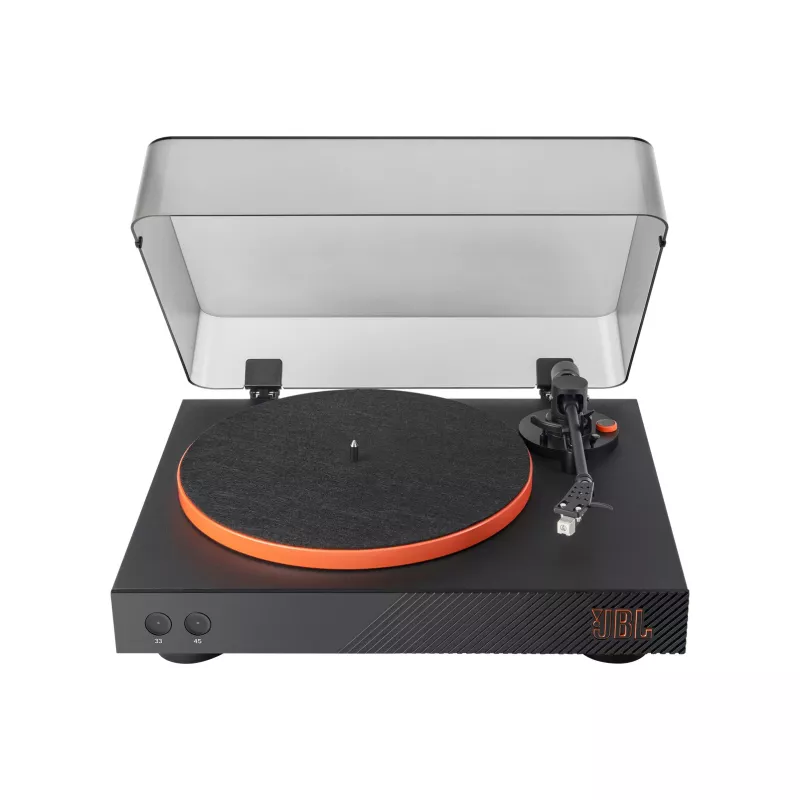 JBL Spinner BT diržinė garso patefono grotuvas, juodas, oranžinis