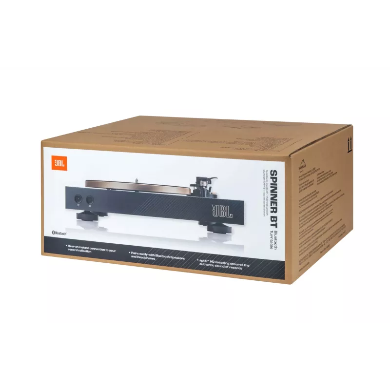 JBL Spinner BT diržinė garso patefono grotuvas, juoda, auksinė