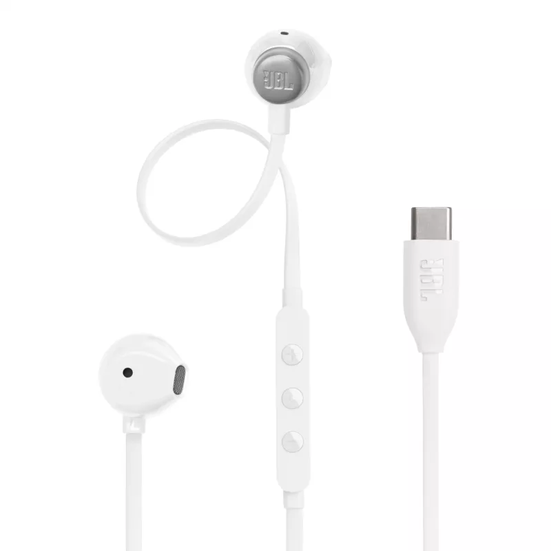 JBL Tune 305C Ausinės Laidinės Į ausis Skambučiams/Muzikai USB Type-C Balta