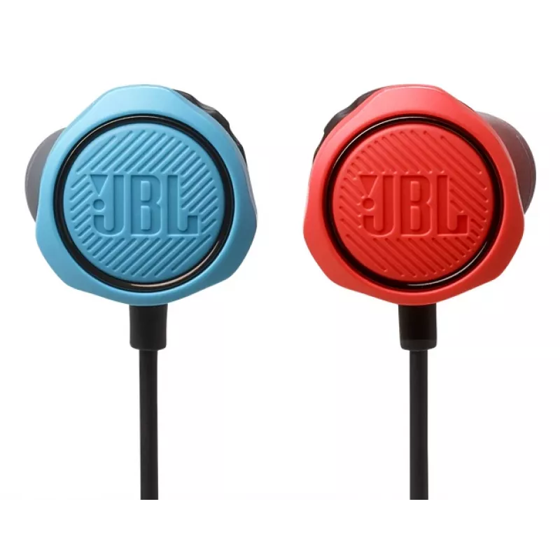 JBL Quantum 50N ausinės su mikrofonu, laidinės, į ausis dedamos, juodos, mėlynos, raudonos
