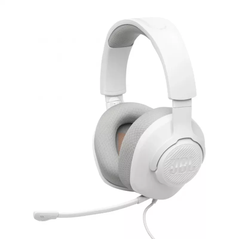 JBL Quantum 100M2 ausinės su laidu, galvos juosta, žaidimams, baltos