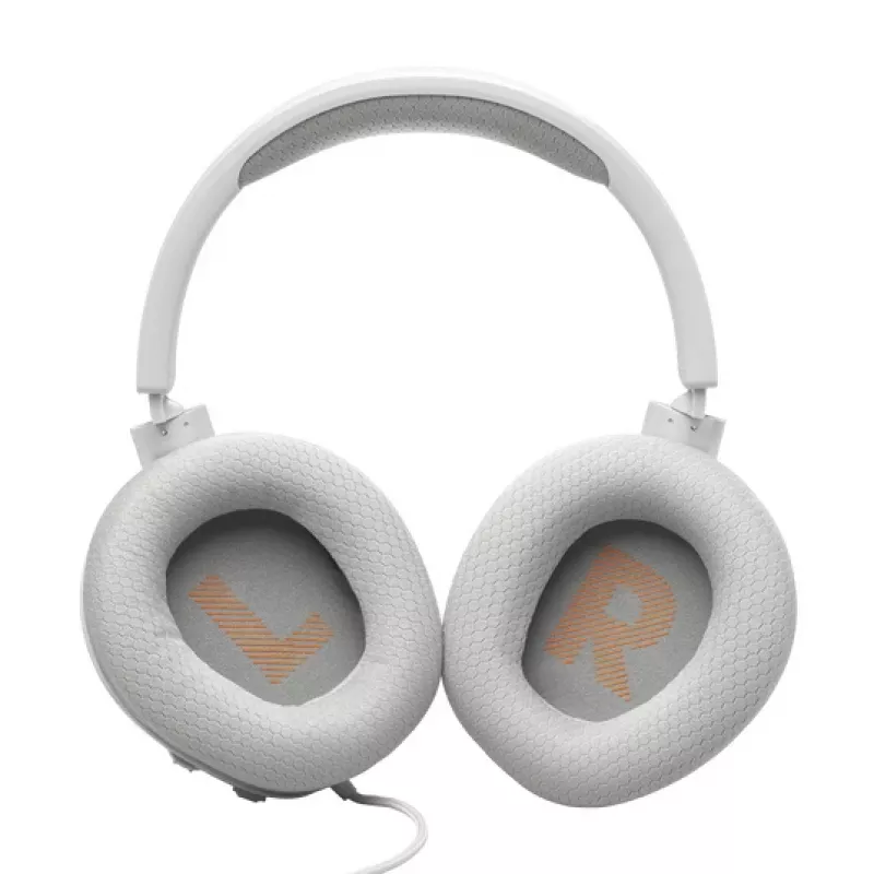 JBL Quantum 100M2 ausinės su laidu, galvos juosta, žaidimams, baltos