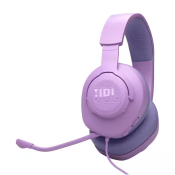 Laidinės ant galvos dedamos žaidimų ausinės JBL Quantum 100M2 — circumauralinės, 20–20000 Hz, 1,2 m laidas, violetinė