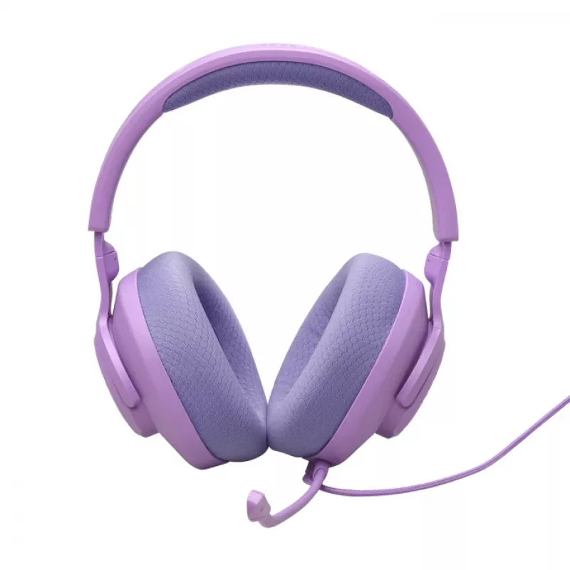 Laidinės ant galvos dedamos žaidimų ausinės JBL Quantum 100M2 — circumauralinės, 20–20000 Hz, 1,2 m laidas, violetinė