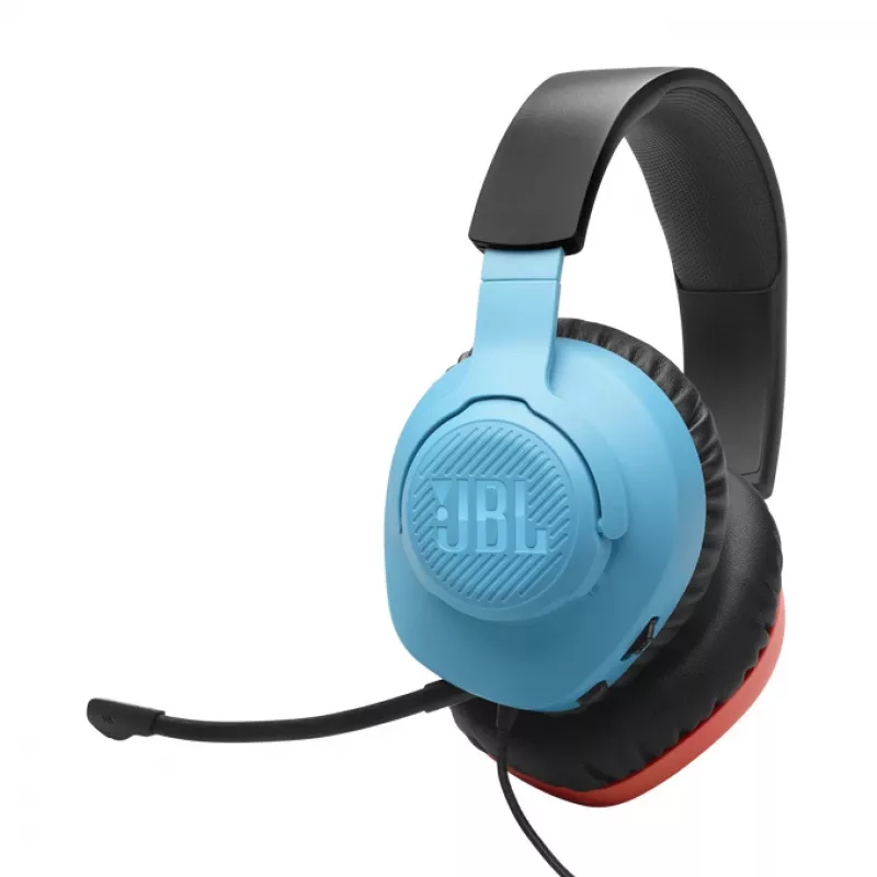 JBL Quantum 100N ausinės su laidu ant galvos Žaidimų Mėlyna, Raudona