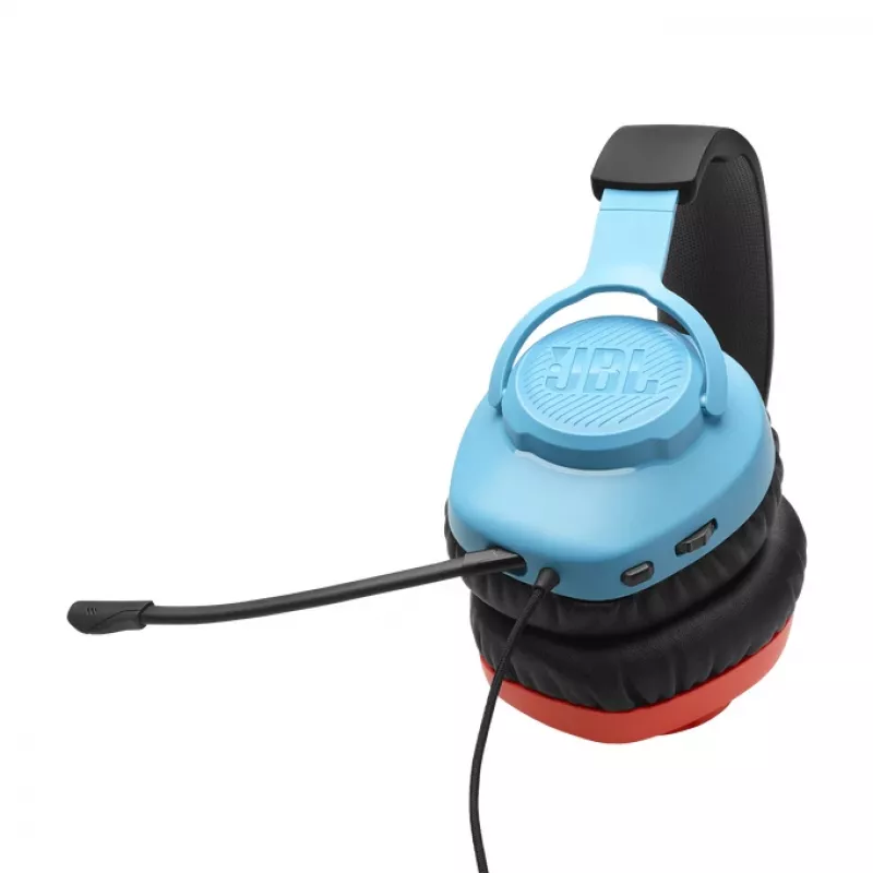 JBL Quantum 100N ausinės su laidu ant galvos Žaidimų Mėlyna, Raudona