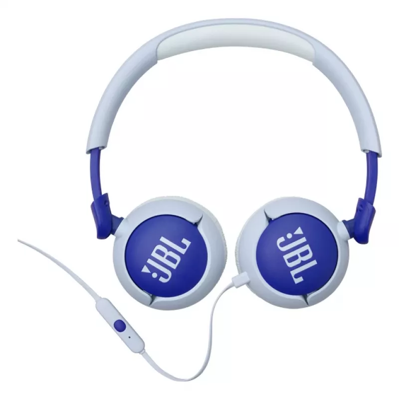 JBL Junior 320 ausinės su mikrofonu, laidinės, ant galvos, skambučiai/muzika, mėlynos