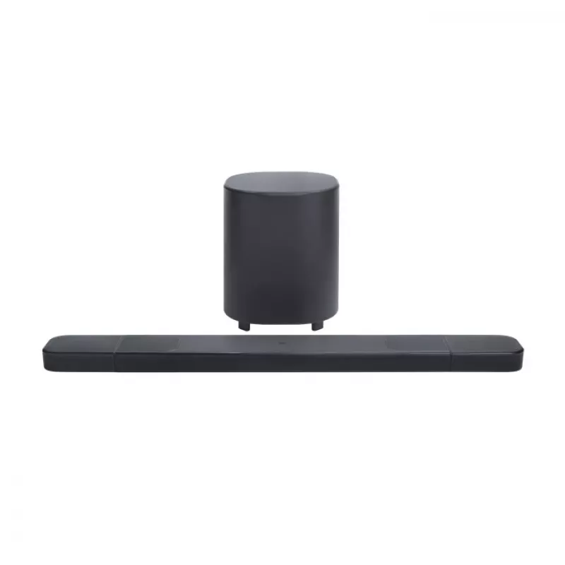 Garso juosta JBL Bar 1000MK2 juoda — 7.1.4 kanalai, 960 W bendra galia, Dolby Atmos/DTS:X, belaidis + laidinis ryšys