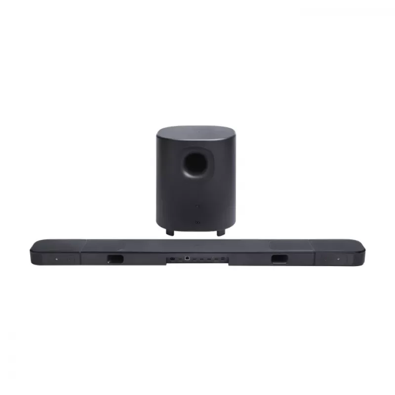 Garso juosta JBL Bar 1000MK2 juoda — 7.1.4 kanalai, 960 W bendra galia, Dolby Atmos/DTS:X, belaidis + laidinis ryšys