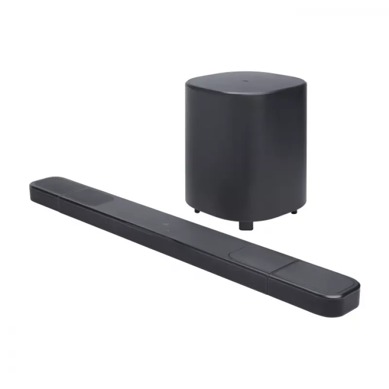 Garso juosta JBL Bar 1000MK2 juoda — 7.1.4 kanalai, 960 W bendra galia, Dolby Atmos/DTS:X, belaidis + laidinis ryšys