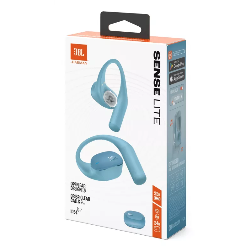 JBL Sense Lite ausinės belaidės užkabinamos už ausies muzikai Bluetooth mėlynos