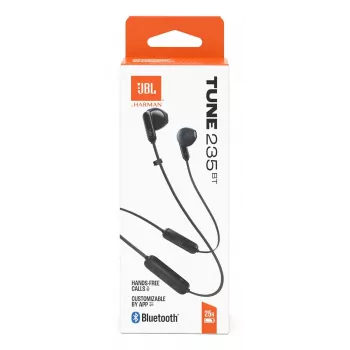 JBL Tune 235BT ausinės belaidės į ausis įdedamos skambučiams / muzikai Bluetooth juodos