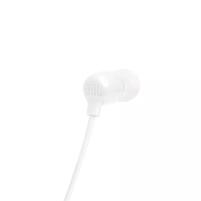 JBL Tune 135BT ausinės belaidės į ausis įdedamos skambučiams/muzikai Bluetooth baltos