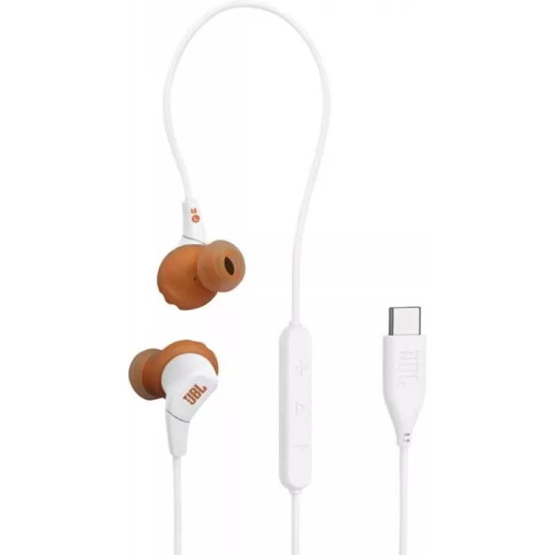 JBL Endurance Run 3C USB C ausinės Laidinis į ausis įdedamos Sportui USB Type-C Ruda, Balta