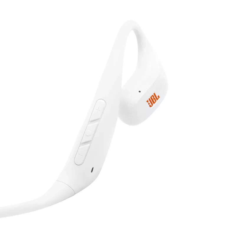 Ausinės JBL Endurance Pace belaidės atviros ausinės sportui Bluetooth USB Type-C baltos, 20–20000 Hz, 120 g
