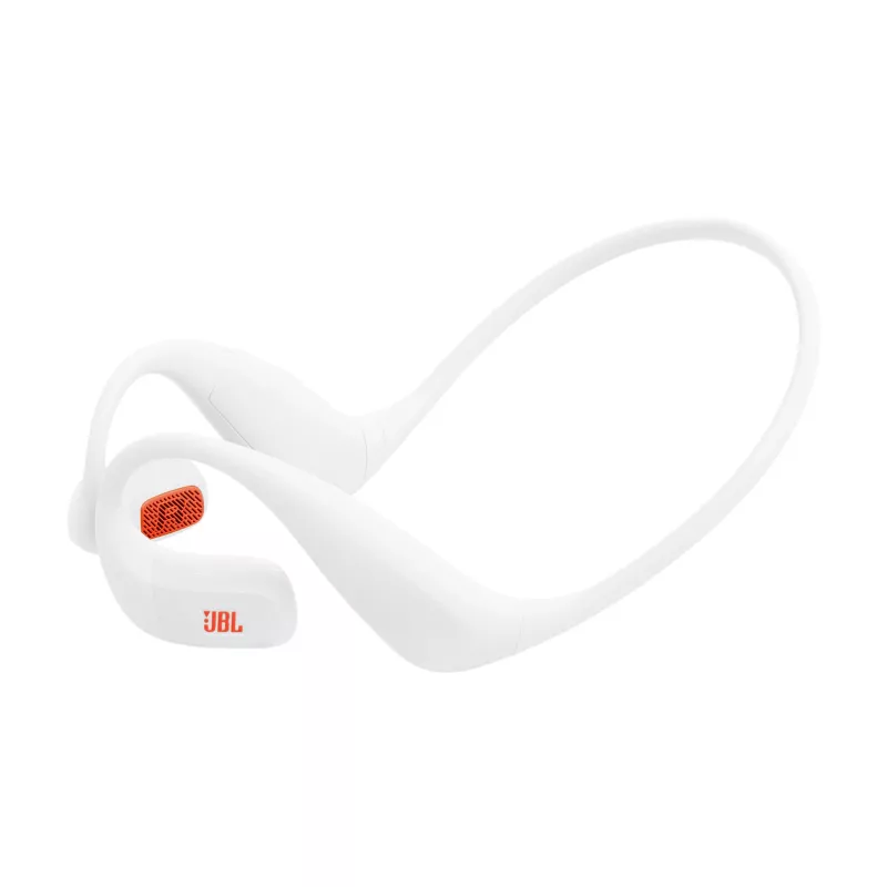 Ausinės JBL Endurance Pace belaidės atviros ausinės sportui Bluetooth USB Type-C baltos, 20–20000 Hz, 120 g