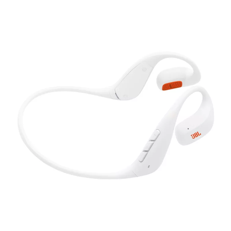Ausinės JBL Endurance Pace belaidės atviros ausinės sportui Bluetooth USB Type-C baltos, 20–20000 Hz, 120 g